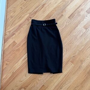 Express belted pencil skirt high waist form fitting work skirt